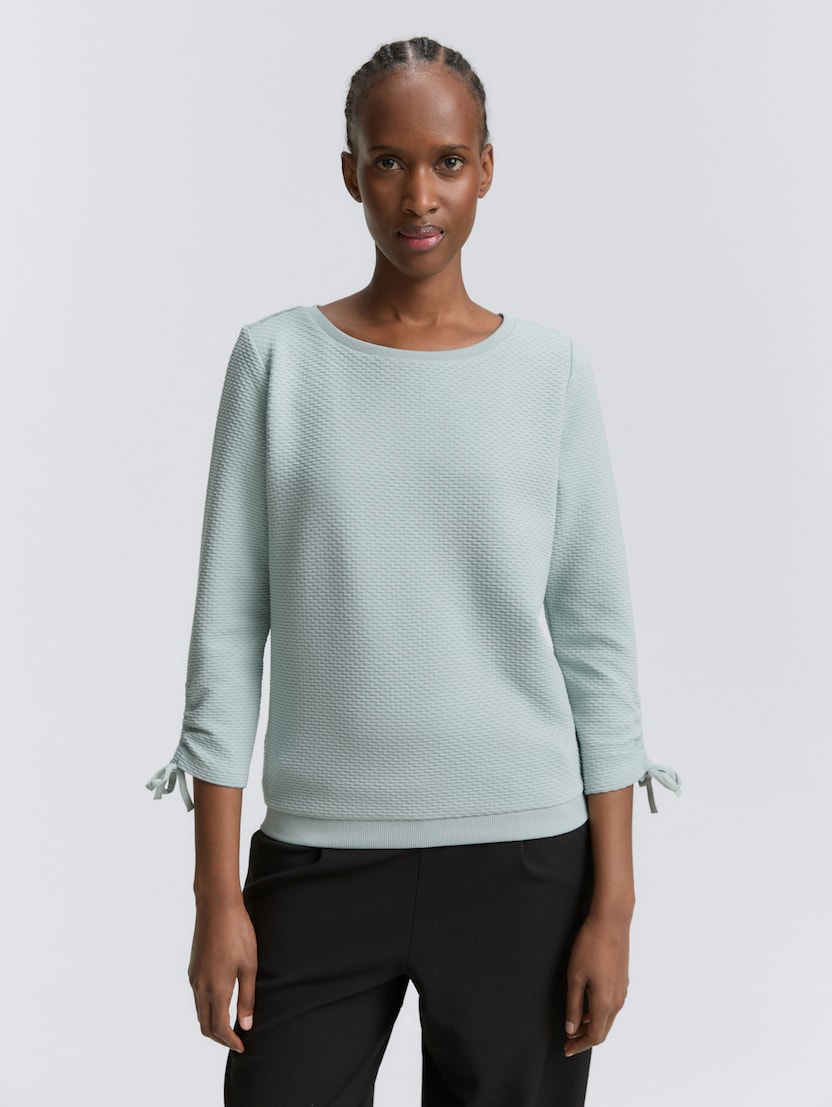 Pulover z detajli - Modra-1047227-13733