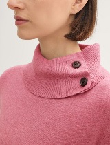 Pulover cu detaliu cu nasturi - Roz_6652600