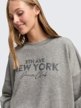 Bluză cu fir lurex - Gri_673635