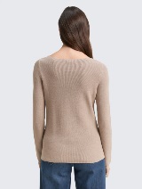 Rebrasti džemper - Smeđa_6580294