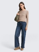 Rebrasti džemper - Smeđa_6580294