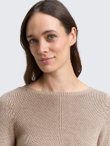 Rebrasti džemper - Smeđa_6580294