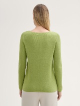 Rebrasti džemper - Zelena_4598025
