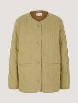 Lagano podstavljena pamučna jakna s prošivenim uzorkom - Zelena_2805224