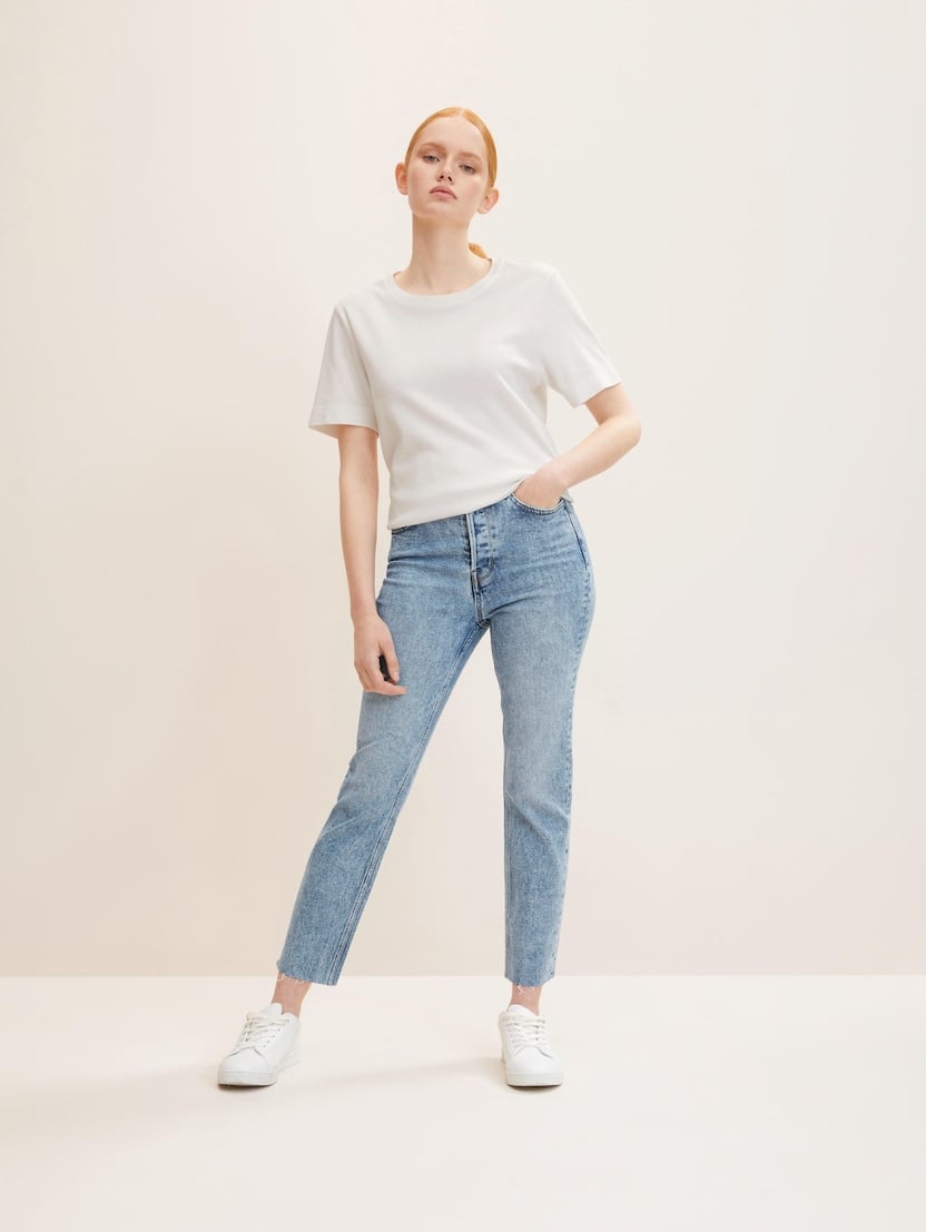  Ravne, ozke kavbojke Lotte v dolžini gležnjev - Modra-1033600-10118