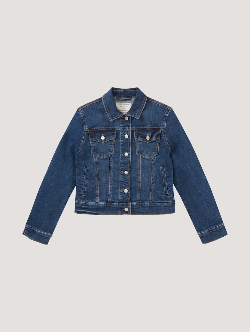 Raztegljiva bombažna jakna iz džinsa - Modra_2063758