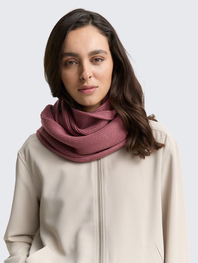  Rebrast loop šal - Vijolična-1048060-38571