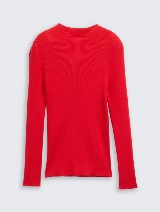 Pulover tricotat cu nervuri - Roşu_8983980