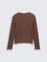 Rebrasta majica - Smeđa_8856993