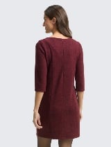 Rochie cu textură rib - Roşu_654876