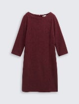 Rochie cu textură rib - Roşu_654876