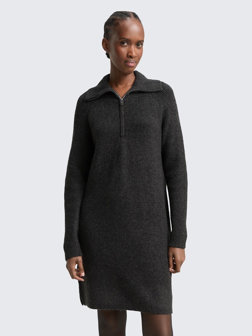 Rebrasta haljina - Siva-1049060-10522-15