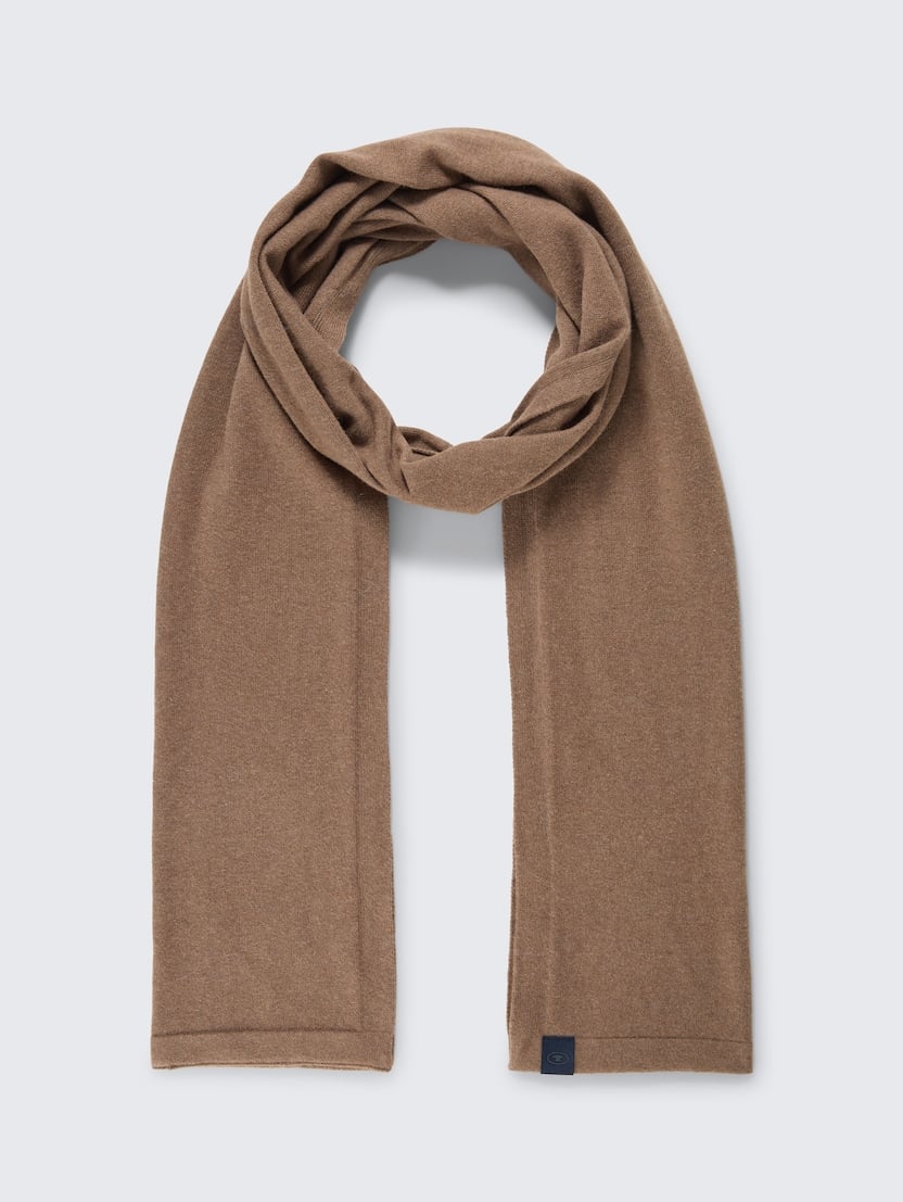 Šal od mešavine pamuka i kašmira - Smeđa_9892535