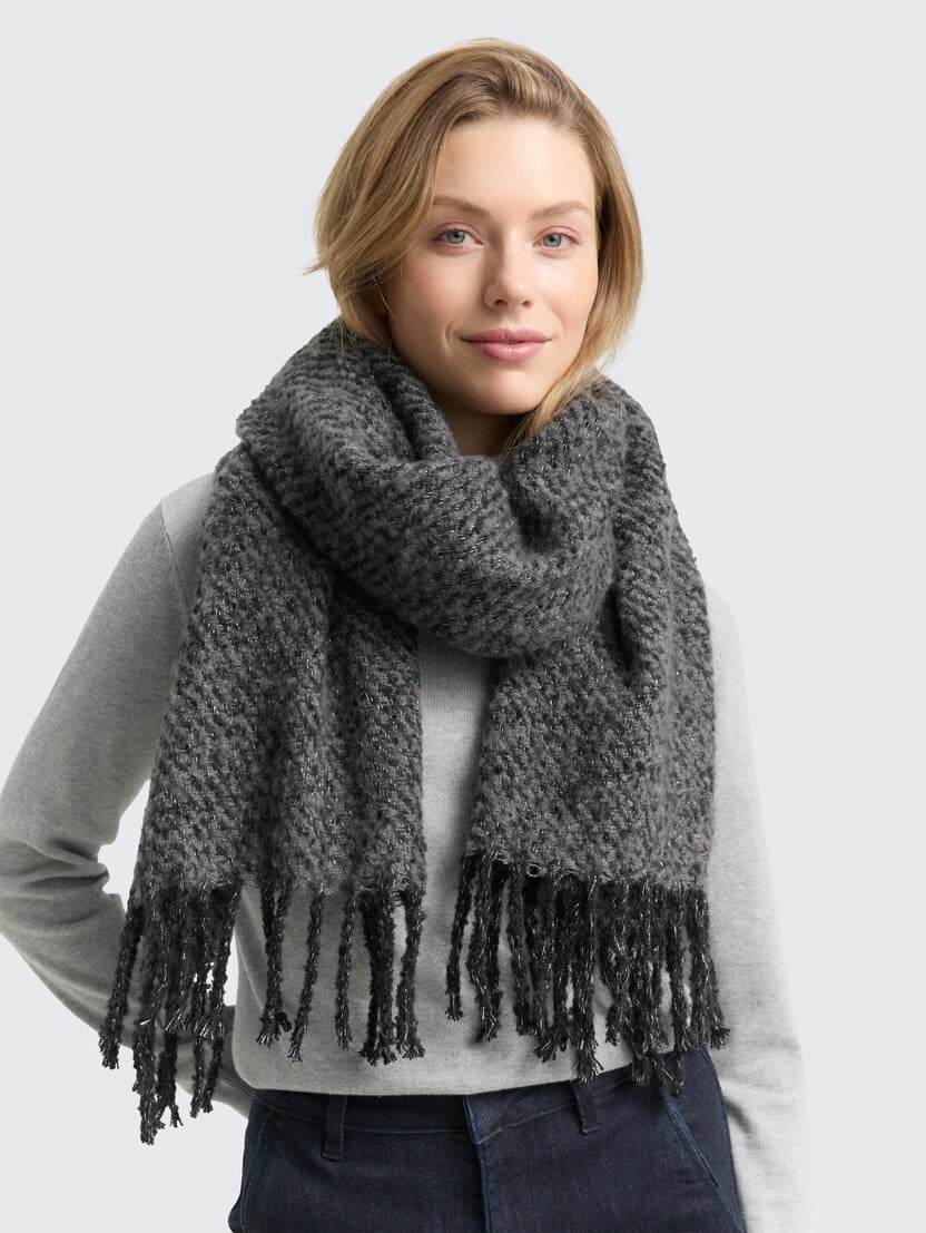  Šal z lureksom - Črna-1049513-14482