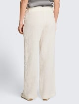 Pantaloni cu crac larg - Alb_1948722