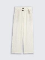 Pantaloni cu crac larg - Alb_1948722