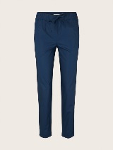 Široke hlače sa skraćenim nogavicama od mješavine liocela - Plava_9440968