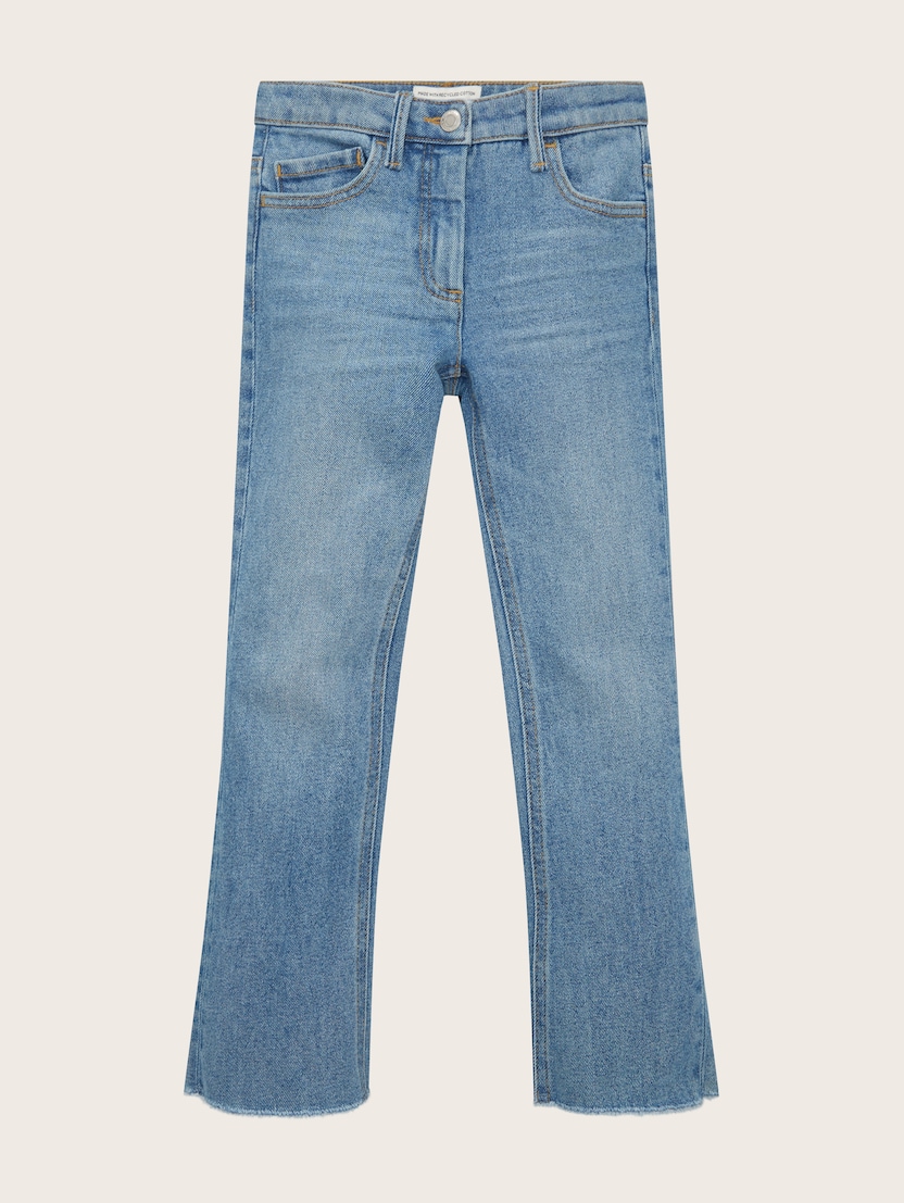 Široke hlače iz denima - Modra-1033980-10119
