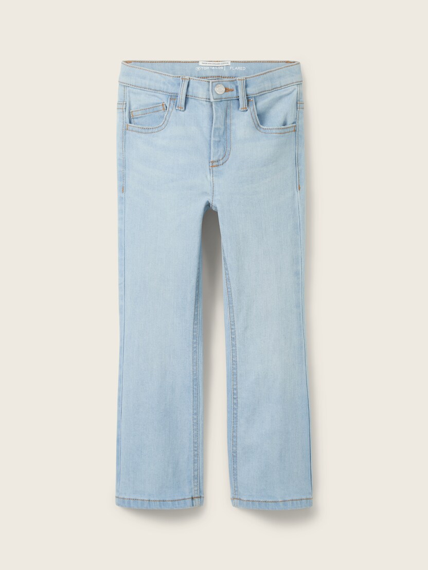 Široke hlače iz denima - Modra_8531906