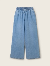 Pantaloni cu croială largă - Albastru_7811889