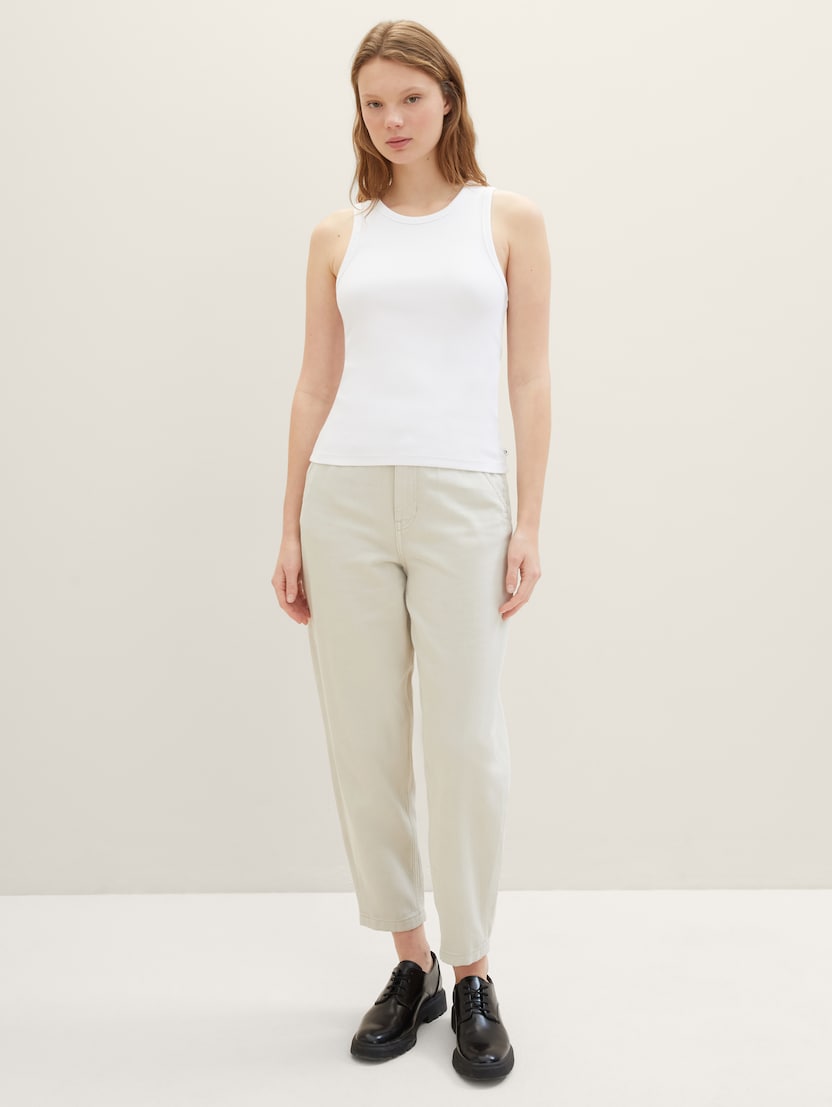  Široke farmerke visokog struka - Bež-1040745-10479-15