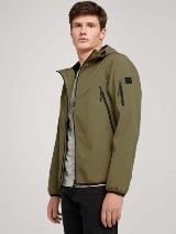 Softshell jakna s kapuljačom i velikim džepovima s patentnim zatvaračem - Zelena_1316544