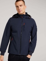 Softshell jakna s kapuljačom otporna na vjetar - Plava_2714092