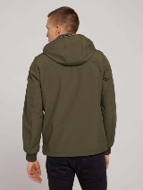 Softshell jakna s kapuco, odporna proti vetru - Zelena_1732671