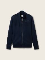 Športna jakna s stoječim ovratnikom - Modra_4628615