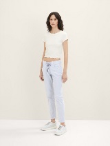Sproščene tapered hlače - Modra_4200606