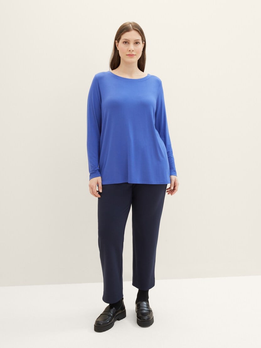 Sproščene tapered hlače - Modra-1042290-10668