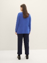 Sproščene tapered hlače - Modra_611605