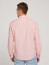 Teksturirana košulja dugih rukava i bubble strukture s džepom na kopčanje na prsima - Ružičasta_6457924