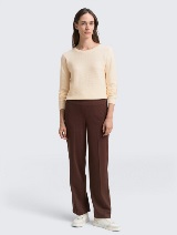 Strukirani pleteni džemper - Bež_6876427