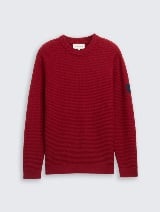 Strukturirani pleteni pulover - Crvena_8625134