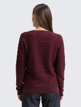 Strukturirani pleteni pulover - Crvena_9612957