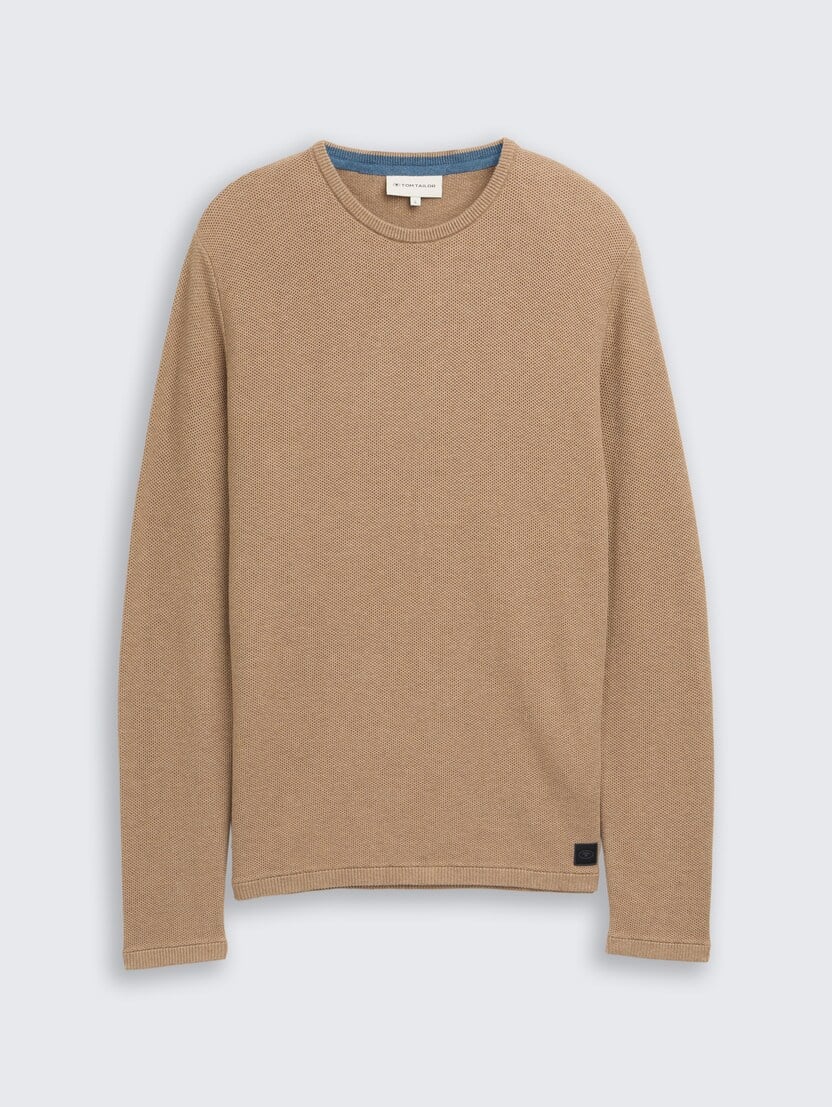 Pulover tricotat structurat - Maro-1050617-31089-16