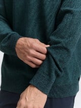 Strukturirani pleteni pulover - Zelena_8437612