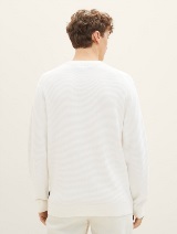 Strukturirani pleteni pulover - Bijela_8248532