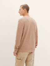 Pulover din tricot structurat - Maro_7247973