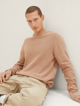 Pulover din tricot structurat - Maro_7247973