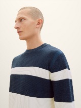 Strukturirani pleteni džemper - Uzorak/višebojna_5306206