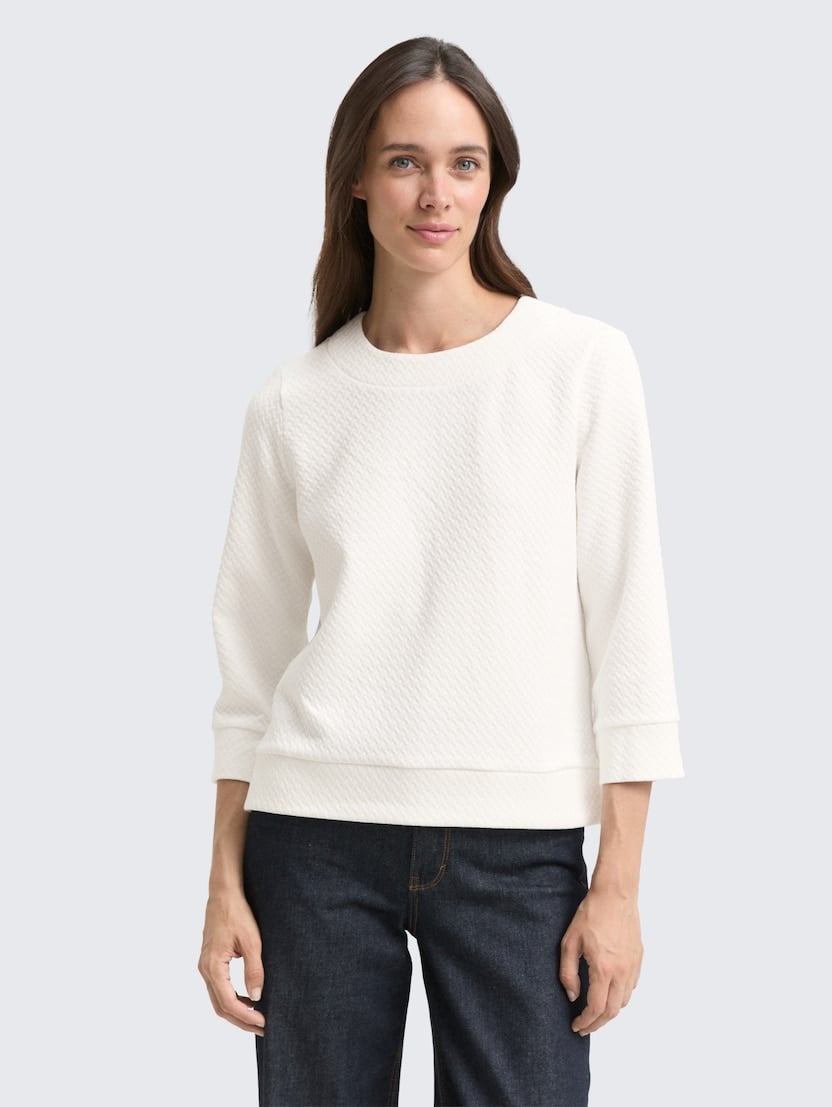 Strukturirana dukserica - Bela_3271988