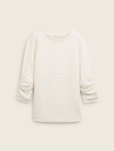 Pulover s teksturo - Bela_9676671