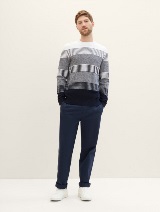Strukturiran pulover - Vzorec/večbarvna_7118053