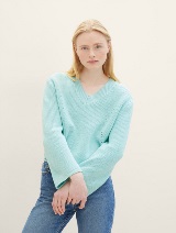 Strukturiran pulover - Zelena_3207011