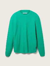 Strukturirani  pulover - Zelena_9549350