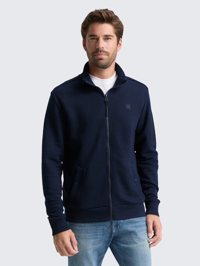 Strukirana dukserica - Plava-1049263-10668-15