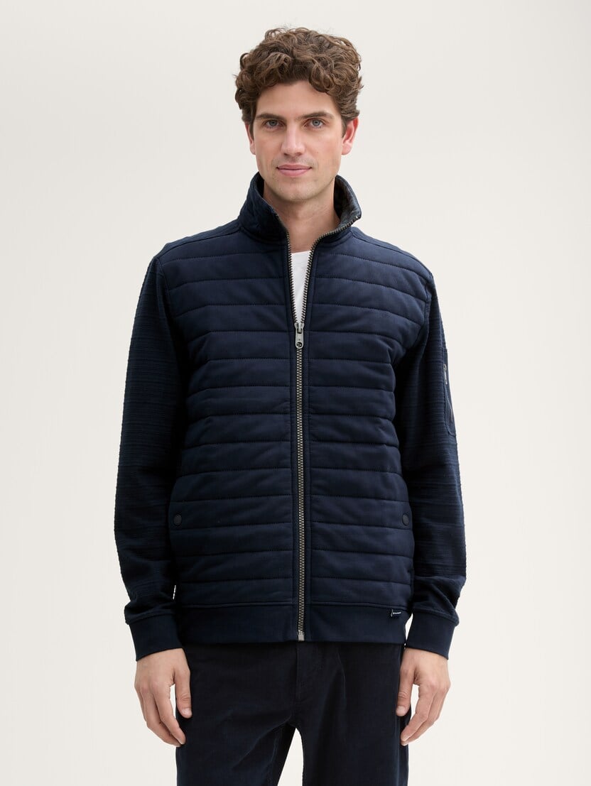 Strukirana dukserica - Plava-1044858-10668-15