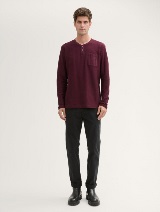 Tricou henley structurat - Mov_7723129